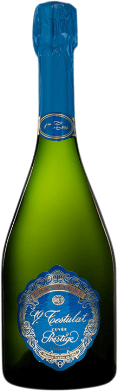 36,95 € Envío gratis | Espumoso Blanco Vincent Testulat Brut 1er Premier Cru, Cuvée, Prestige A.O.C. Champagne Champagne Francia Pinot Negro, Chardonnay Botella 75 cl