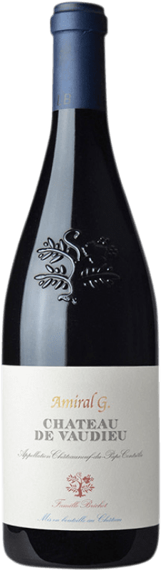 113,95 € Envío gratis | Vino tinto Château de Vaudieu Amiral G A.O.C. Châteauneuf-du-Pape Provence Francia Garnacha Botella 75 cl