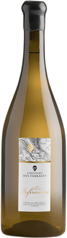 39,95 € Envío gratis | Vino blanco Château des Ferrages Les Infirmières Crianza A.O.C. Côtes de Provence Provence Francia Clairette Blanche Botella 75 cl