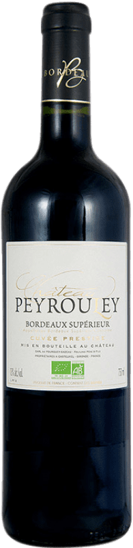 9,95 € Бесплатная доставка | Красное вино Château Peyrouley Cuvée Prestige A.O.C. Bordeaux Бордо Франция Merlot, Cabernet Sauvignon, Petit Verdot бутылка 75 cl