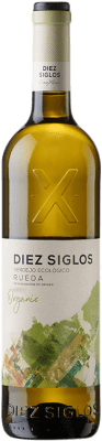 10,95 € 免费送货 | 白葡萄酒 Diez Siglos D.O. Rueda 卡斯蒂利亚莱昂 西班牙 Verdejo — 维德霍 Eco — 生态 有机 天然 75 cl