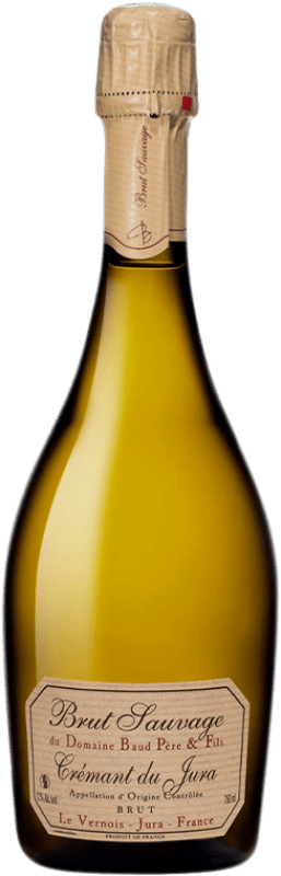 19,95 € 免费送货 | 白起泡酒 Baud Sauvage 香槟 A.O.C. Crémant du Jura 朱拉 法国 Pinot Black, Chardonnay 瓶子 75 cl