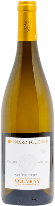 16,95 € 免费送货 | 白酒 Domaine des Aubuisières Bernard Fouquet Cuvée Saint Jean 甜美 A.O.C. Vouvray 卢瓦尔河 法国 Chenin White 瓶子 75 cl