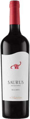 22,95 € Бесплатная доставка | Красное вино Schroeder Saurus I.G. Patagonia Patagonia Аргентина Malbec бутылка 75 cl