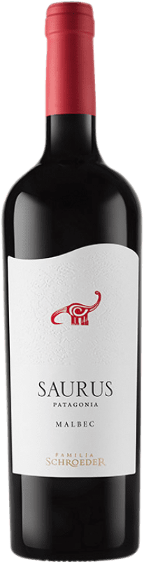 21,95 € 免费送货 | 红酒 Schroeder Saurus I.G. Patagonia Patagonia 阿根廷 Malbec 瓶子 75 cl