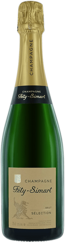 25,95 € 免费送货 | 白起泡酒 Féty-Simart Brut — 起泡酒 干型 甄选 A.O.C. Champagne 香槟酒 法国 Chardonnay — 莎当妮, Pinot Meunier — 黑皮诺·莫尼耶 75 cl