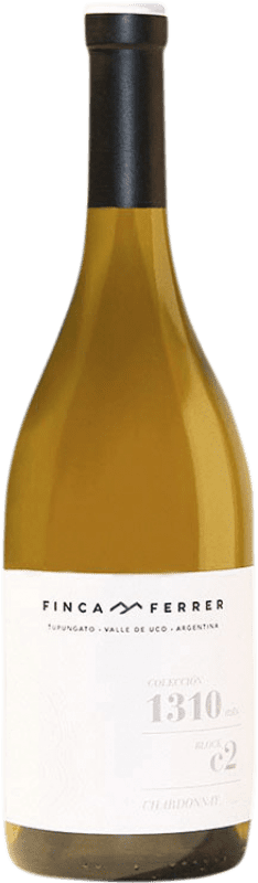 24,95 € Spedizione Gratuita | Vino bianco Finca Ferrer Colección 1310 Crianza I.G. Valle de Uco Mendoza Argentina Chardonnay Bottiglia 75 cl