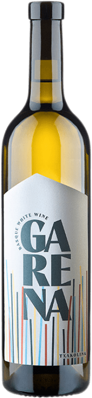 17,95 € Envio grátis | Vinho branco Garena Txakolina D.O. Bizkaiko Txakolina País Basco Espanha Hondarribi Zuri, Hondarribi Zerratia Garrafa 75 cl