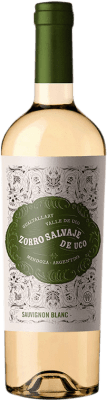 16,95 € Envio grátis | Vinho branco Huentala Zorro Salvaje I.G. Mendoza Mendoza Argentina Sauvignon Branca Garrafa 75 cl