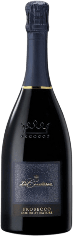 27,95 € Envio grátis | Espumante branco Le Contesse Brut Nature D.O.C. Prosecco Treviso Itália Glera Garrafa 75 cl