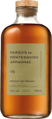 51,95 € Envío gratis | Armagnac Marquis de Montesquiou VS Francia Botella Medium 50 cl