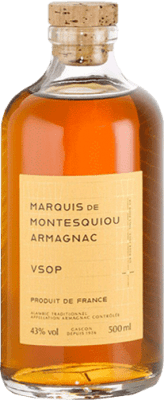 46,95 € Envio grátis | Armagnac Marquis de Montesquiou VSOP Very Superior Old Pale — Muito Superior Velho França 70 cl