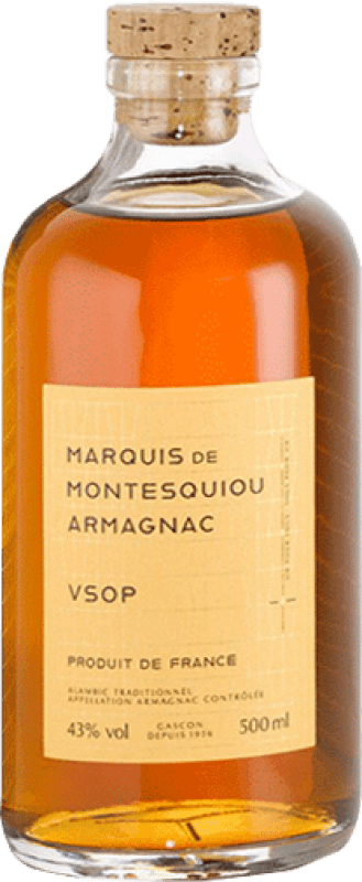 57,95 € Envío gratis | Armagnac Marquis de Montesquiou V.S.O.P. Francia Botella 70 cl