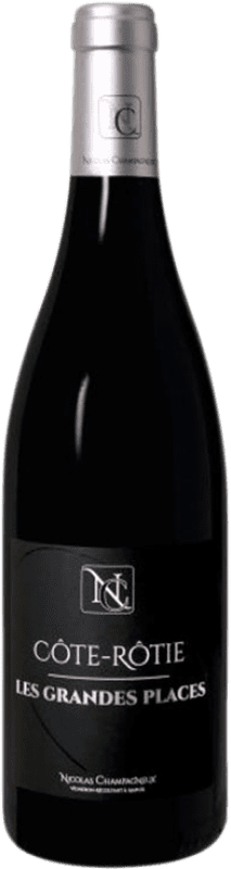98,95 € 免费送货 | 红酒 Nicolas Champagneux Les Grandes Places A.O.C. Côte-Rôtie 法国 Syrah 瓶子 75 cl