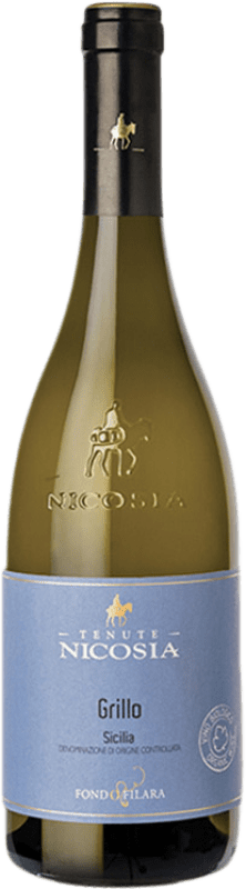 10,95 € Бесплатная доставка | Белое вино Nicosia Fondo Filara D.O.C. Sicilia Сицилия Италия Grillo бутылка 75 cl