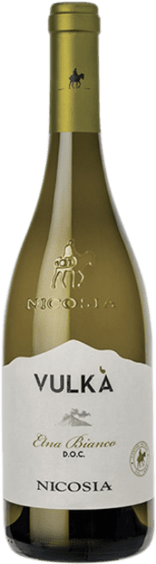 15,95 € Envio grátis | Vinho Branco Nicosia Vulká D.O.C. Etna Sicília Itália Carricante, Catarratto Garrafa 75 cl