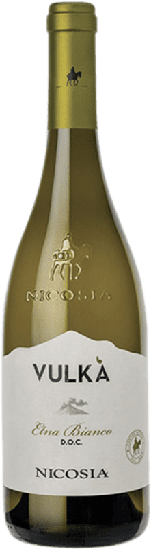 14,95 € Envío gratis | Vino blanco Nicosia Vulká Bianco D.O.C. Etna Sicilia Italia Carricante, Catarratto Botella 75 cl