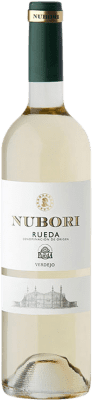 7,95 € Spedizione Gratuita | Vino bianco Nubori D.O. Rueda Castilla y León Spagna Verdejo Bottiglia 75 cl