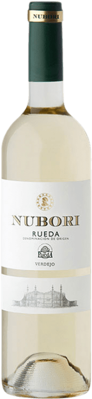7,95 € Spedizione Gratuita | Vino bianco Nubori D.O. Rueda Castilla y León Spagna Verdejo Bottiglia 75 cl