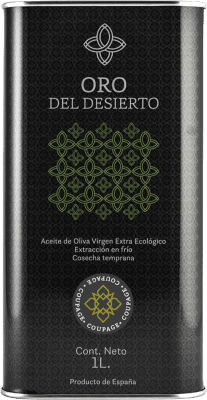 26,95 € Envío gratis | Aceite de Oliva Oro del Desierto Coupage, AOVE Virgen Extra España Eco — Ecológico Lata Medium 1 L