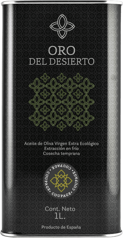 26,95 € Spedizione Gratuita | Olio d'Oliva Oro del Desierto Coupage — Blend, EVO Extra Vergine Spagna Eco — Biologico Lattina Medium 1 L