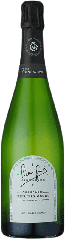 62,95 € Бесплатная доставка | Белое игристое Philippe Gonet Blanc de Blancs Signature брют A.O.C. Champagne шампанское Франция Chardonnay бутылка 75 cl