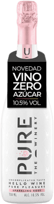 16,95 € Kostenloser Versand | Rosé Sekt Pure Rosado D.O.C. Piedmont Piemont Italien Spätburgunder, Chardonnay, Pinot Meunier Flasche 75 cl