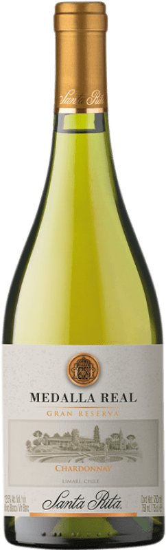17,95 € Envío gratis | Vino blanco Santa Rita Medalla Real Gran Reserva Valle del Limarí Chile Chardonnay Botella 75 cl