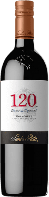12,95 € Spedizione Gratuita | Vino Rosso Santa Rita 120 Speciale Riserva I.G. Valle Central Central Valley Chile Carmenère 75 cl