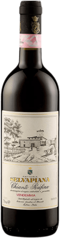 28,95 € Kostenloser Versand | Rotwein Selvapiana D.O.C.G. Chianti Toskana Italien Malvasía, Sangiovese, Colorino, Canaiolo Flasche 75 cl