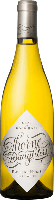 41,95 € Envío gratis | Vino blanco Thorne Rocking Horse Western Cape South Coast Sudáfrica Roussanne, Chardonnay, Sémillon, Chenin Blanco, Clairette Blanche Botella 75 cl