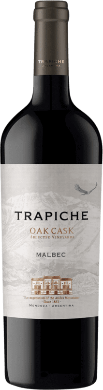 10,95 € 免费送货 | 红酒 Trapiche Oak Cask I.G. Mendoza 门多萨 阿根廷 Malbec 瓶子 75 cl