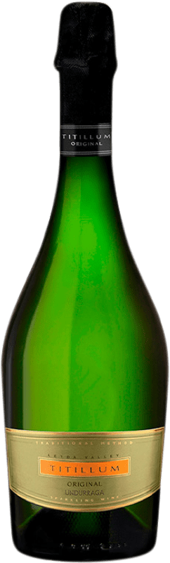 32,95 € Envio grátis | Espumante branco Undurraga Titillum Original Valle de Leyda Chile Pinot Preto, Chardonnay Garrafa 75 cl