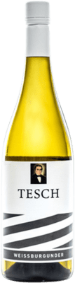 11,95 € Бесплатная доставка | Белое вино Tesch Weissburgunder Trocken Q.b.A. Nahe Rheinhessen Германия Pinot White бутылка 75 cl