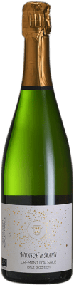16,95 € 送料無料 | 白スパークリングワイン Wunsch et Mann Crémant Tradition Brut A.O.C. Alsace アルザス フランス Pinot Grey, Pinot White, Pinot Auxerrois ボトル 75 cl