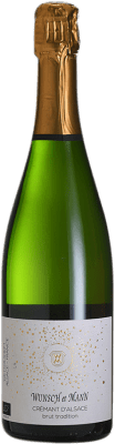 16,95 € Envio grátis | Espumante branco Wunsch et Mann Tradition Brut A.O.C. Crémant d'Alsace Alsácia França Pinot Cinza, Pinot Branco, Pinot Auxerrois Garrafa 75 cl