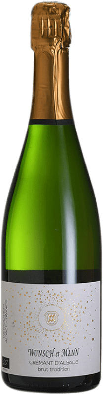 17,95 € Envoi gratuit | Vin Mousseux Blanc Wunsch et Mann Brut Traditionnelle A.O.C. Crémant d'Alsace Alsace France Pinot Gris, Pinot Blanc, Pinot Auxerrois Eco — Biologique Bouteille 75 cl