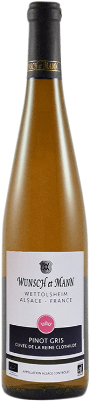 16,95 € Spedizione Gratuita | Vino bianco Wunsch et Mann Cuvée de la Reine Clotilde A.O.C. Alsace Alsazia Francia Pinot Grigio Bottiglia 75 cl