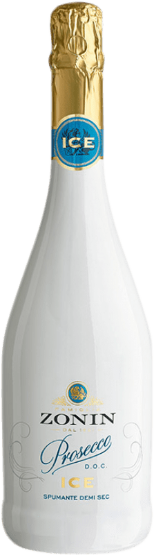 14,95 € Free Shipping | White sparkling Zonin Ice D.O.C. Prosecco Italy Glera Bottle 75 cl