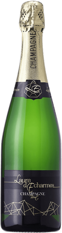 24,95 € Envio grátis | Espumante branco Gruet Laure d'Echarmes Brut A.O.C. Champagne Champagne França Pinot Preto, Chardonnay, Pinot Meunier Garrafa 75 cl