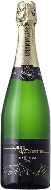 28,95 € Spedizione Gratuita | Spumante bianco Gruet Laure d'Echarmes Brut A.O.C. Champagne champagne Francia Pinot Nero, Chardonnay, Pinot Meunier Bottiglia 75 cl