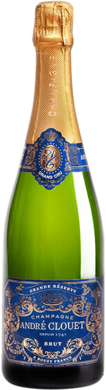 35,95 € Envío gratis | Espumoso blanco André Clouet Grand Cru Gran Reserva A.O.C. Champagne Champagne Francia Pinot Negro Botella 75 cl