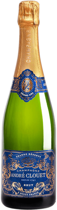 44,95 € Envio grátis | Espumante branco André Clouet Grand Cru Brut Grande Reserva A.O.C. Champagne Champagne França Pinot Preto Garrafa 75 cl