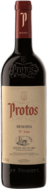 39,95 € Free Shipping | Red wine Protos 5º Año Reserve D.O. Ribera del Duero Castilla y León Spain Tempranillo Bottle 75 cl