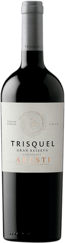 18,95 € Envio grátis | Vinho tinto Aresti Trisquel Grande Reserva Valle de Curicó Chile Carmenère Garrafa 75 cl