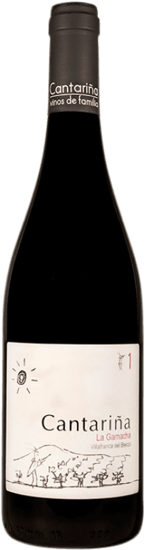 12,95 € Бесплатная доставка | Красное вино Cantariña 1 La Garnacha D.O. Bierzo Кастилия-Леон Испания Garnacha — Гренаш, Merenzao — Меренсао, Palomino Fino 75 cl