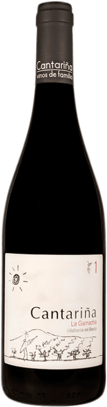 12,95 € Free Shipping | Red wine Cantariña 1 La Garnacha D.O. Bierzo Castilla y León Spain Grenache Tintorera, Merenzao, Palomino Fino Bottle 75 cl