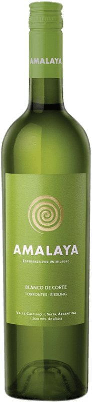 8,95 € Envío gratis | Vino blanco Amalaya Blanco de Corte Argentina Torrontés, Riesling Botella 75 cl