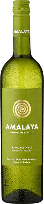 10,95 € Envio grátis | Vinho branco Amalaya Blanco de Corte Argentina Torrontés, Riesling Garrafa 75 cl