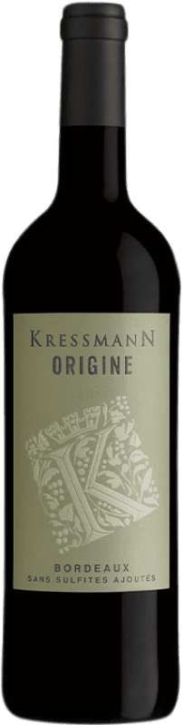 9,95 € Бесплатная доставка | Красное вино Kressmann Origine A.O.C. Bordeaux Бордо Франция Merlot бутылка 75 cl